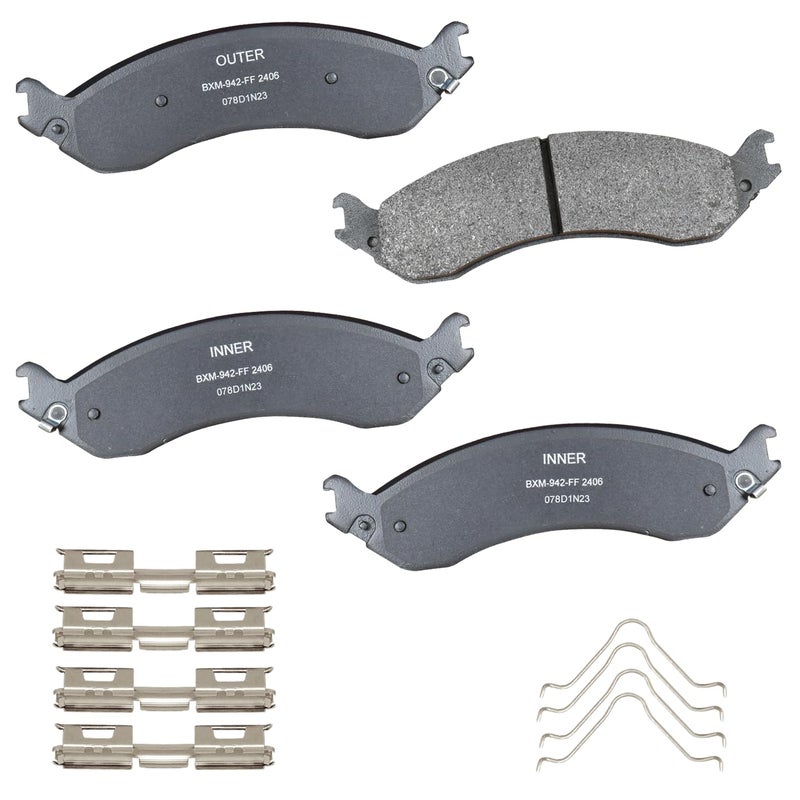 Bendix Premium SBM2406 Semi-Metallic Rear Brake Pads for Chevrolet Express 2500 2023-2021, Express 3500 2023-2021, GMC Savana 2500 2023-2021, Savana 3500 2023-2021 - Image 1